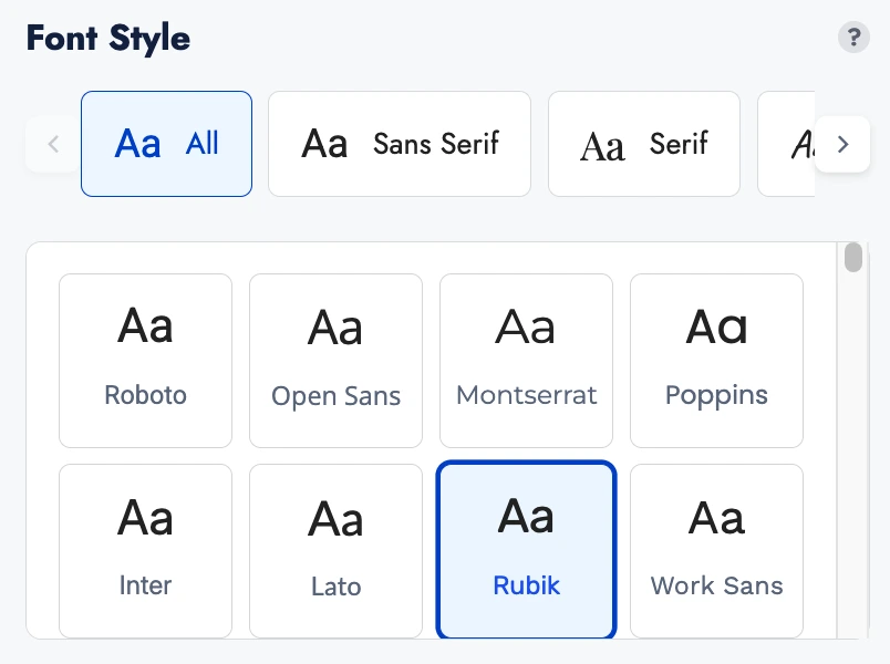 Customize Font Style