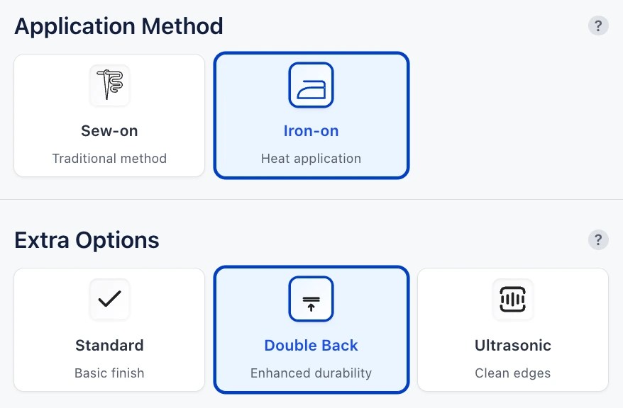 Select Application Method & Enhancements