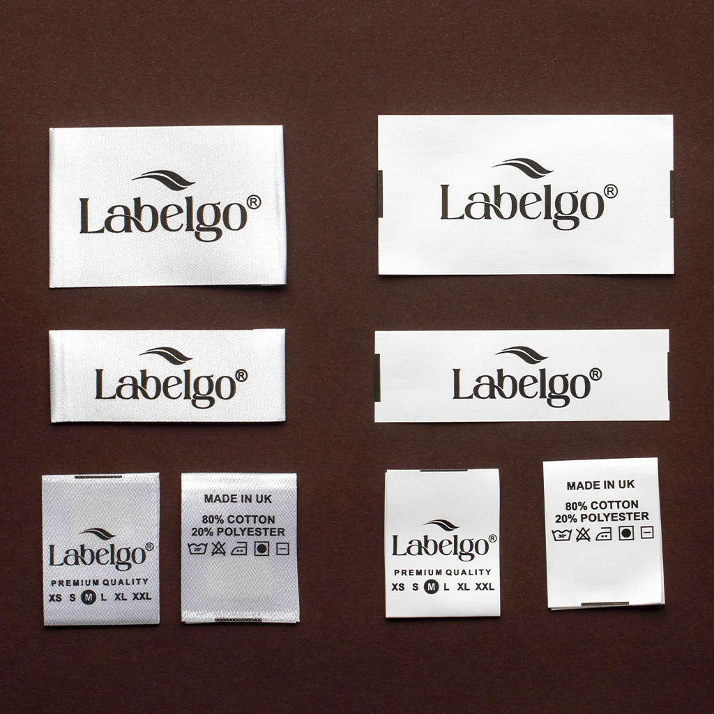 Siyah ve Beyaz Kumaş Etiket Seti - LabelGo Üretimi