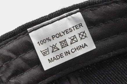 Yıkama Sembollü Polyester Bakım Etiketi - LabelGo Üretimi